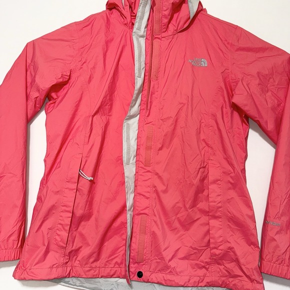 The North Face Hyvent Womens Jacket Large Hooded Windbreaker Rain Nylon Full Zip - Picture 6 of 11